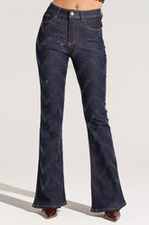 GOOD KARMA EMBELLISHED FLARE JEANS