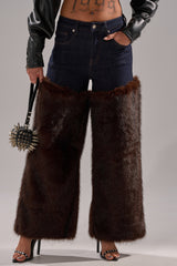 BOOTS WITH THE FUR WIDE LEG DENIM