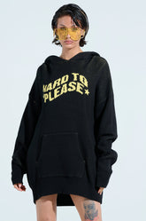 HARD TO PLEASE OVERSIZED HOODED SWEATER
