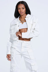 KYLIE CARGO DENIM JACKET