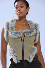 ITTY BITTY FUR TRIM VEST