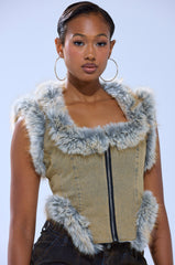 ITTY BITTY FUR TRIM VEST