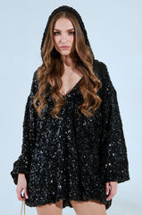 GISELLE SEQUIN SWEATSHIRT DRESS