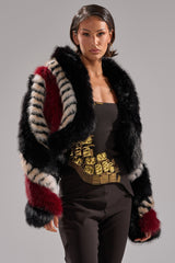 HARD TO FIND PANELED FAUX FUR