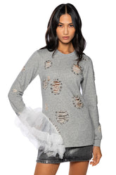 MARIELLA EMBELLISHED SWEATSHIRT