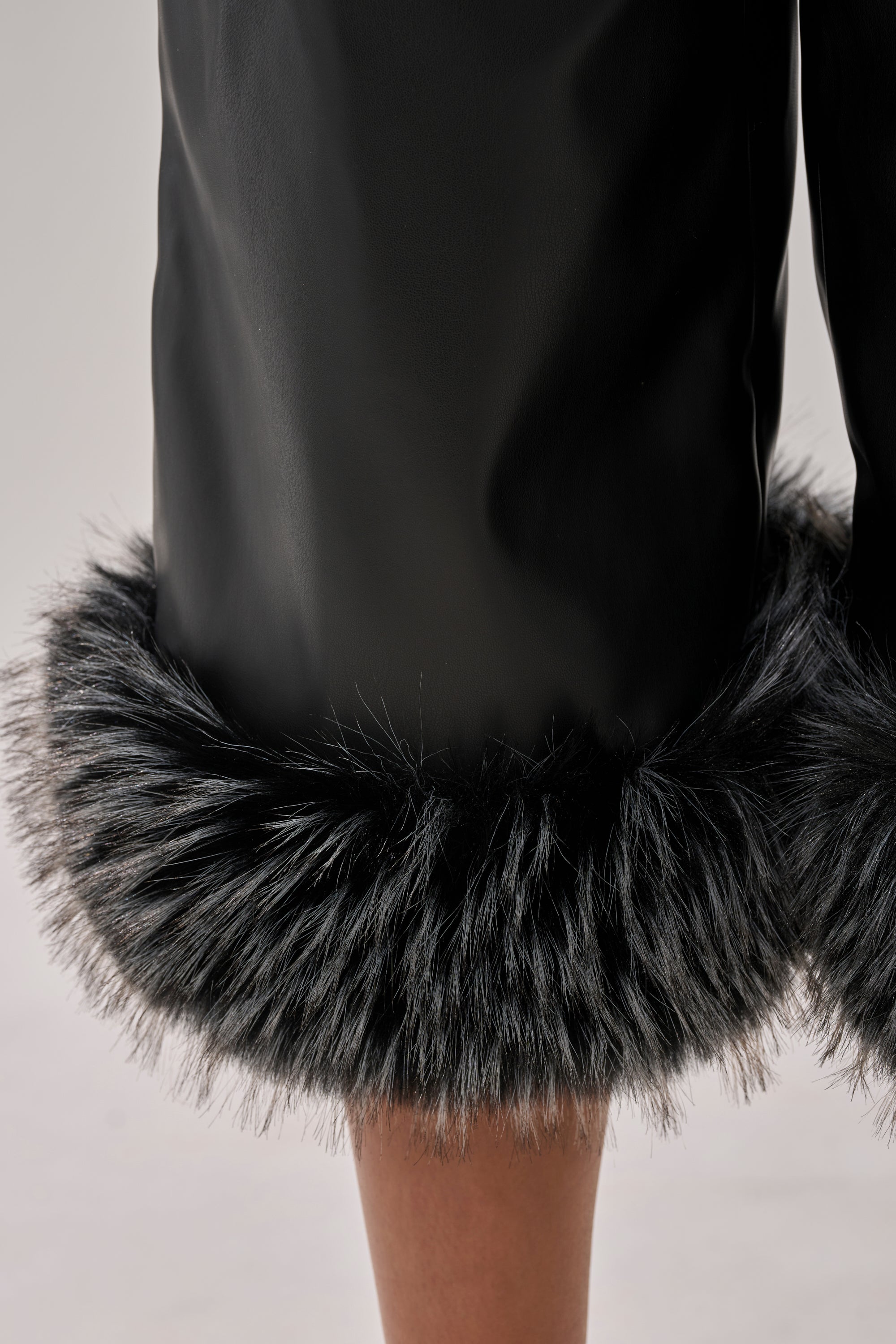 MIND YOUR OWN FUR TRIM BERMUDA SHORTS