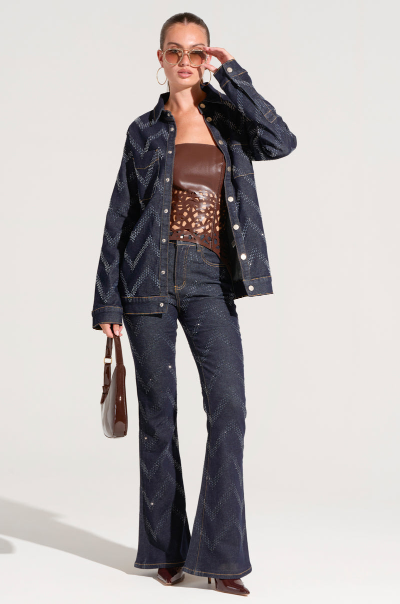GOOD KARMA EMBELLISHED FLARE JEANS