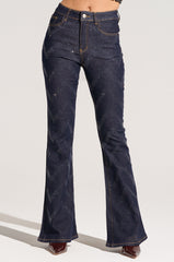 GOOD KARMA EMBELLISHED FLARE JEANS