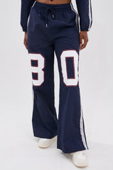 LACE TRIM NYLON TRACK PANT