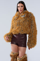 LAY LOW FAUX FUR BOMBER