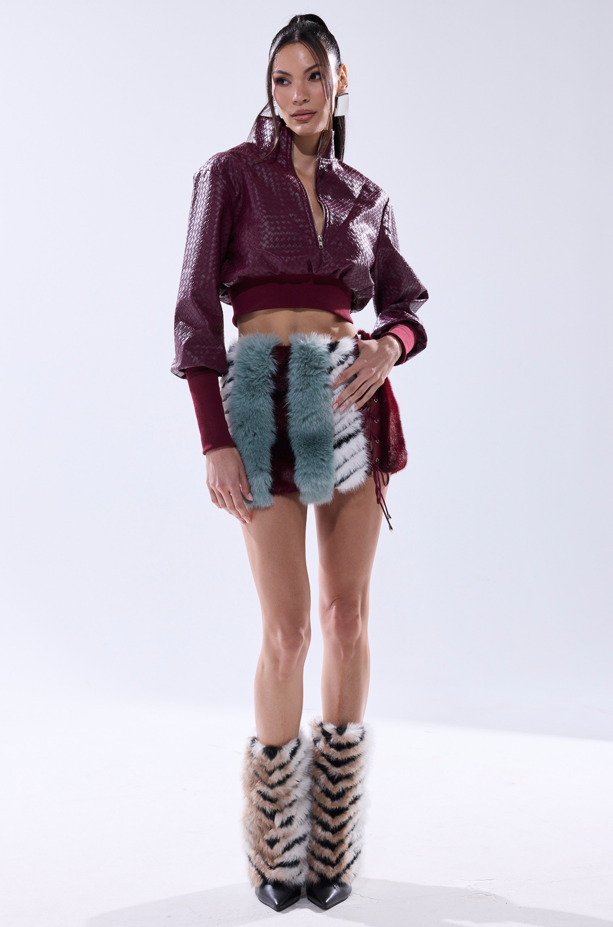HAVE IT ALL PANELED FUR SKIRT