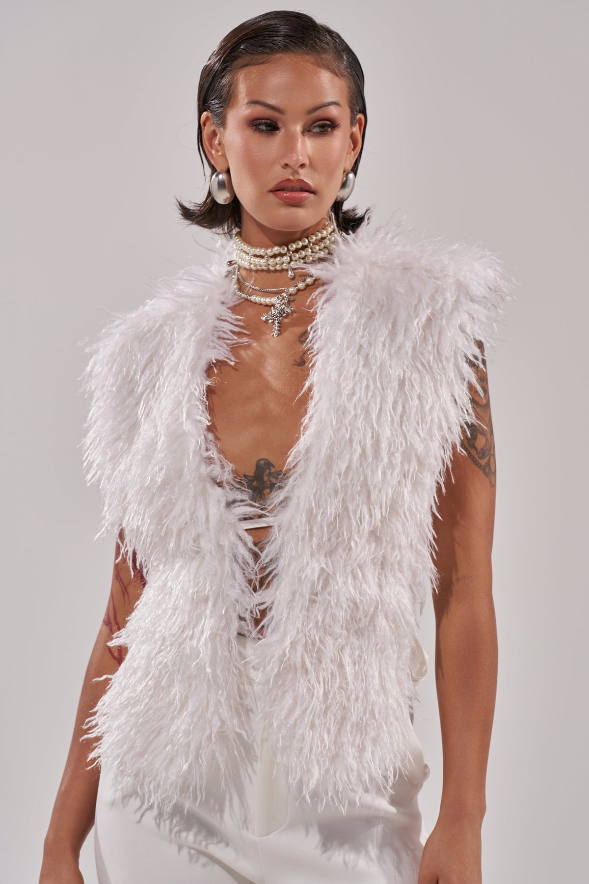 JAMEELA FAUX FUR TOP