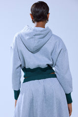 COLLEGIATE FRENCH TERRY HOODED SWEATSHIRT
