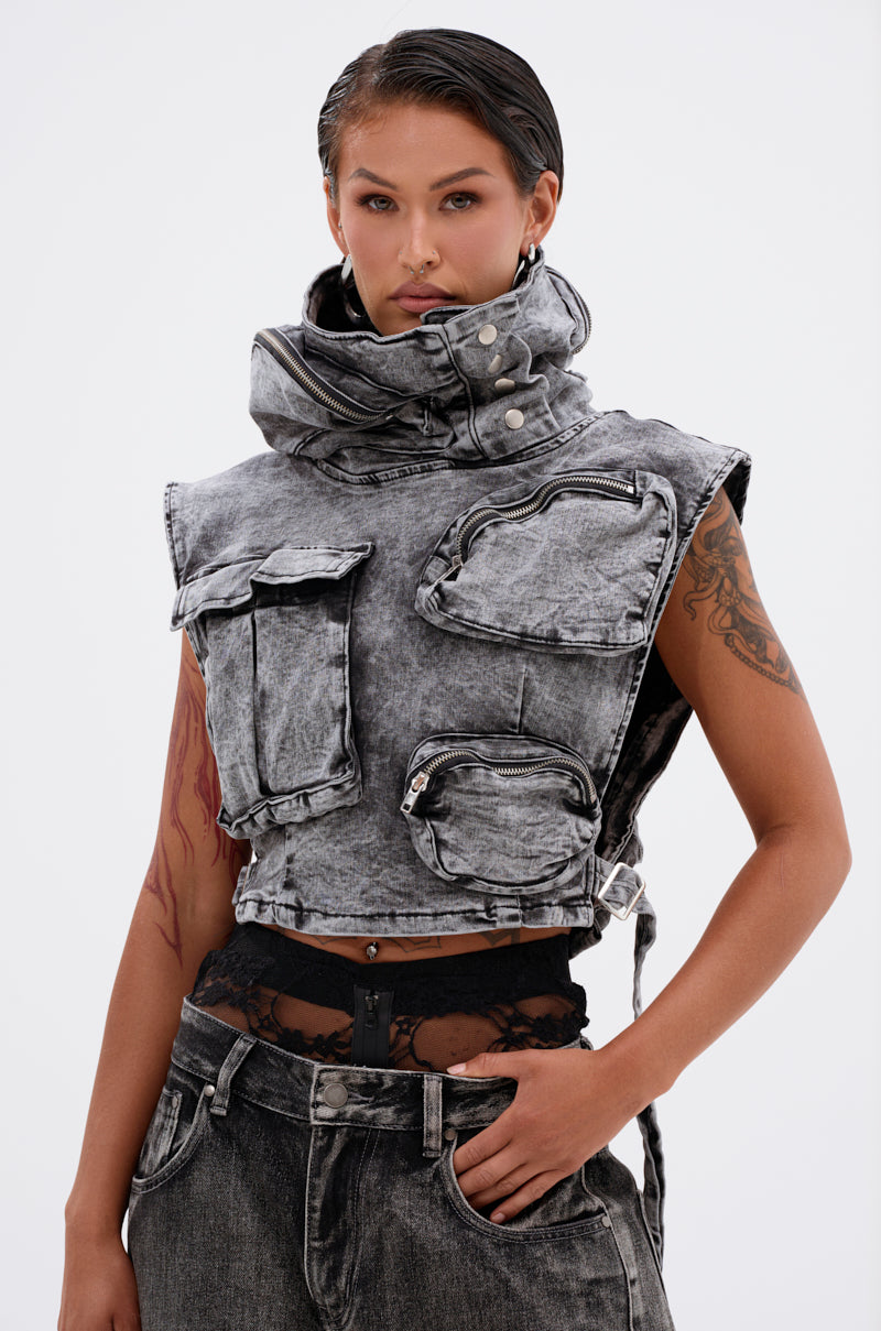 MODEL BEHAVIOR DENIM TOP