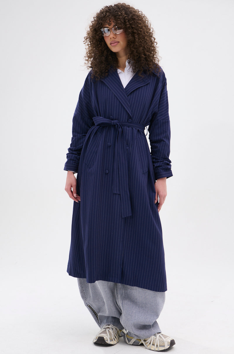 HARLEM PINSTRIPE TRENCH