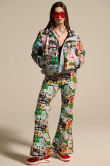GREEN LIGHT LOW RISE FLARE DENIM