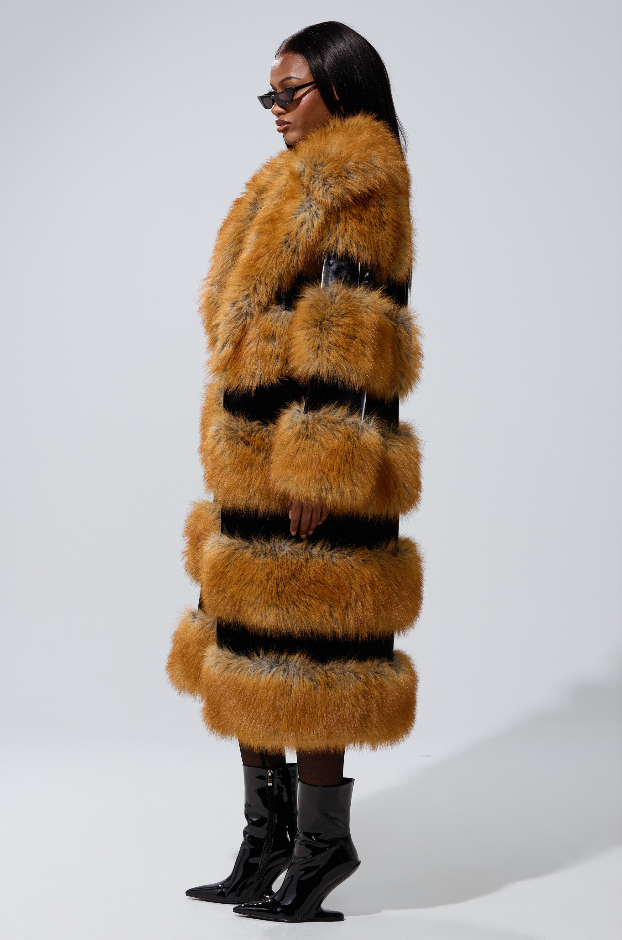 MADDOX PANELED FAUX FUR