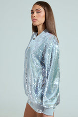 MA CHERIE OVERSIZED SEQUIN BOMBER