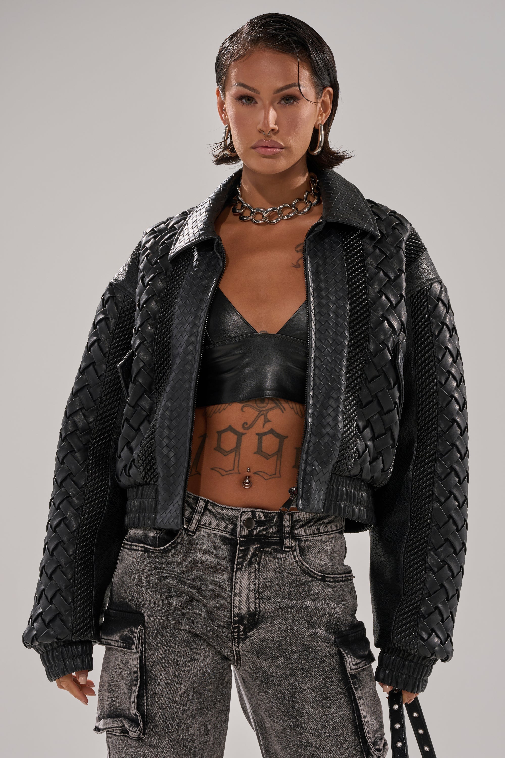 KEEP IT LOWKEY PATCHWORK BOMBER