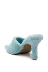 AZALEA WANG DICKINSON FUR MULE IN BLUE