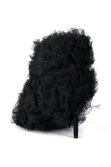 AZALEA WANG TUTU TULLE STILETTO BOOTIE IN BLACK