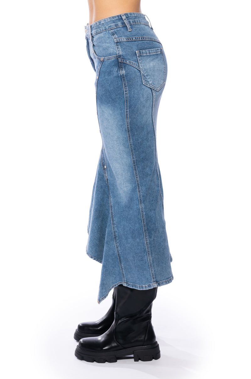 ARIELE MID DENIM SKIRT