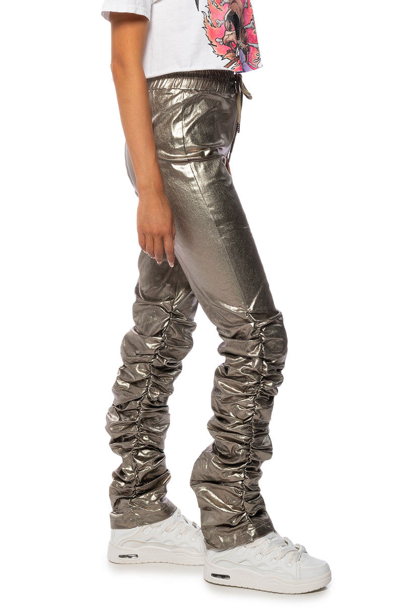 BLINDING LIGHTS PU METALLIC PANT