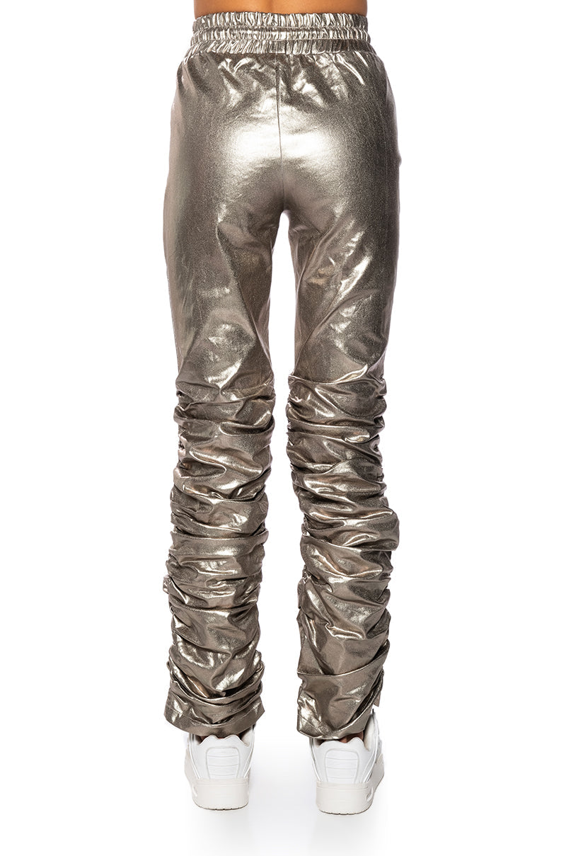 BLINDING LIGHTS PU METALLIC PANT