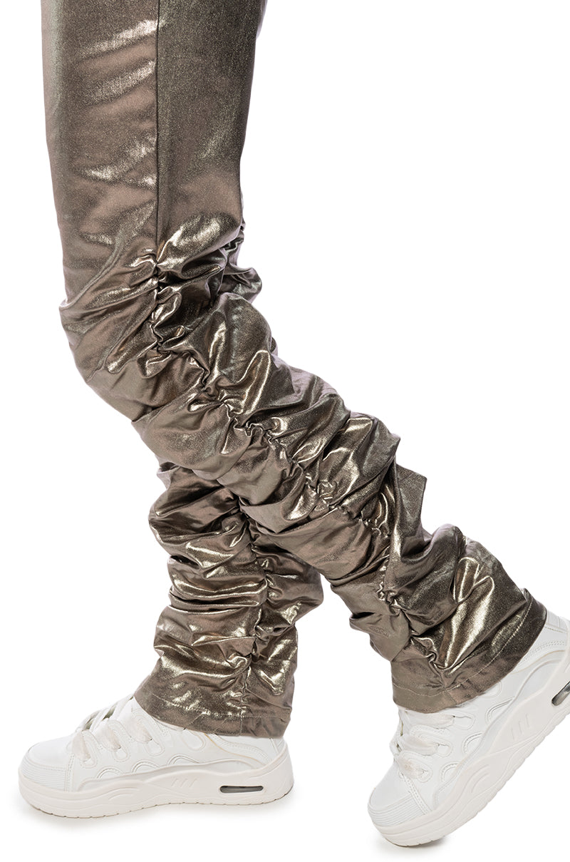 BLINDING LIGHTS PU METALLIC PANT