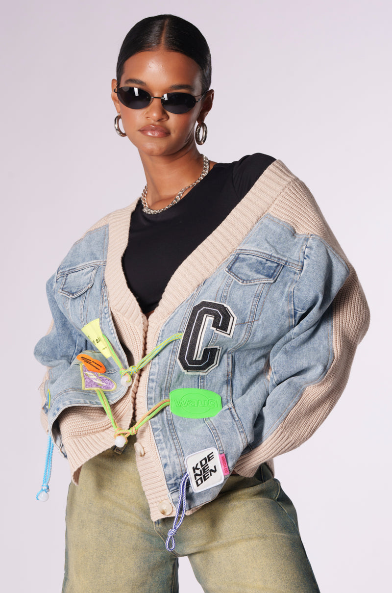 BRIGHT SIDE MIX KNIT CARDIGAN