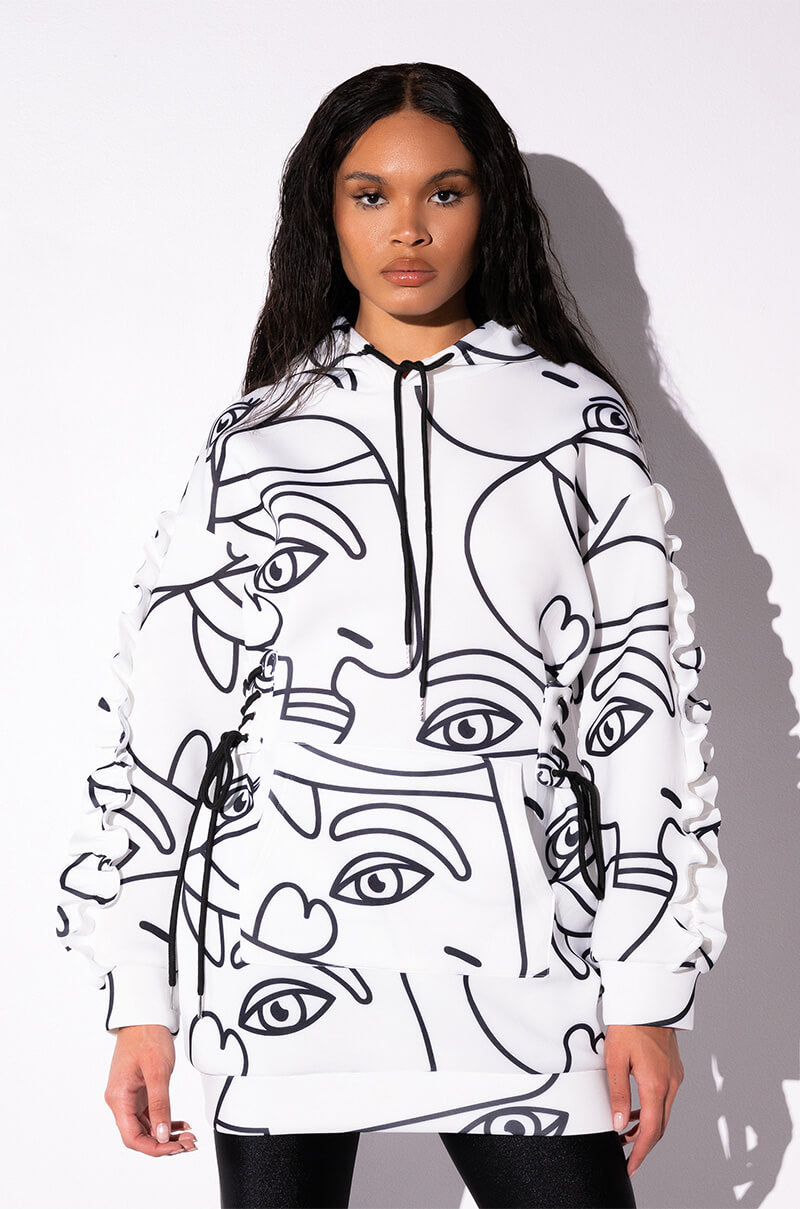BROOKLYN ABSTRACT SCUBA SWEATSHIRT DRESS