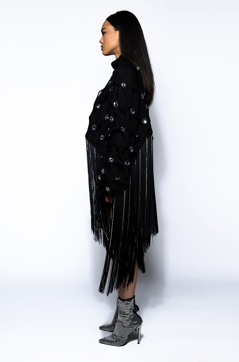 CITY LIVIN FRINGE SWEATSHIRT
