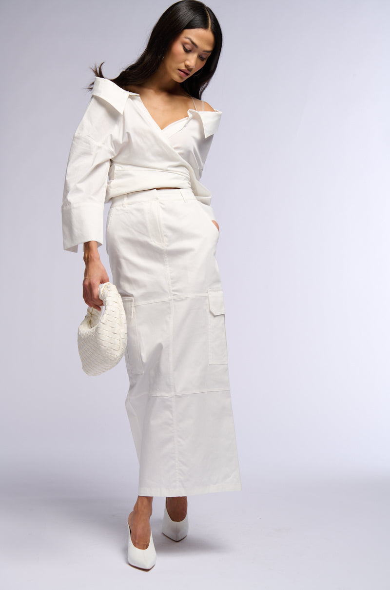 EFFIE CARGO MAXI SKIRT