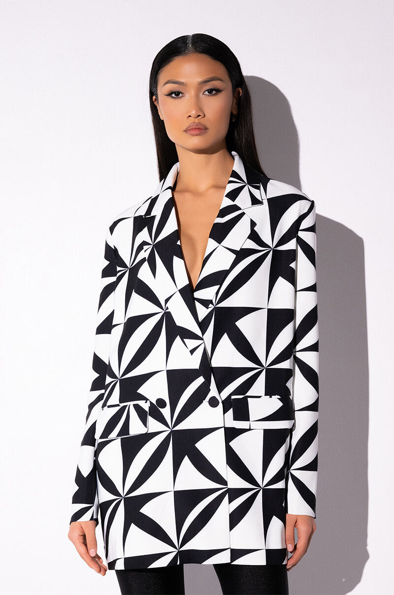 ESCAPE PRINTED BLAZER DRESS