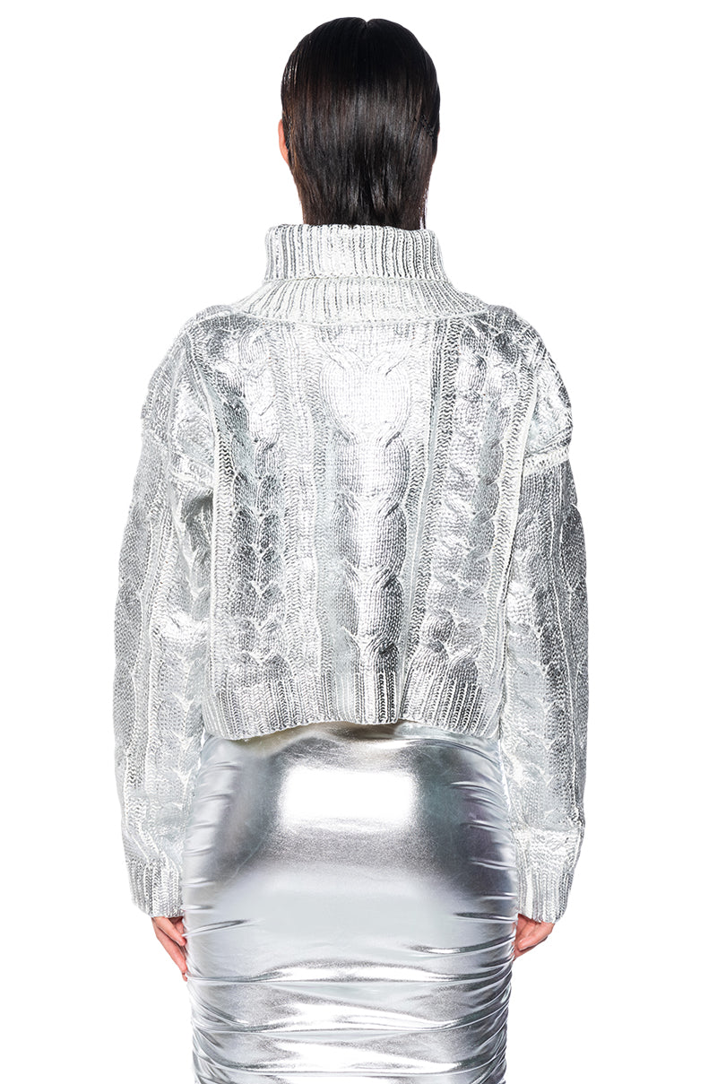 ESME SILVER METALLIC SWEATER