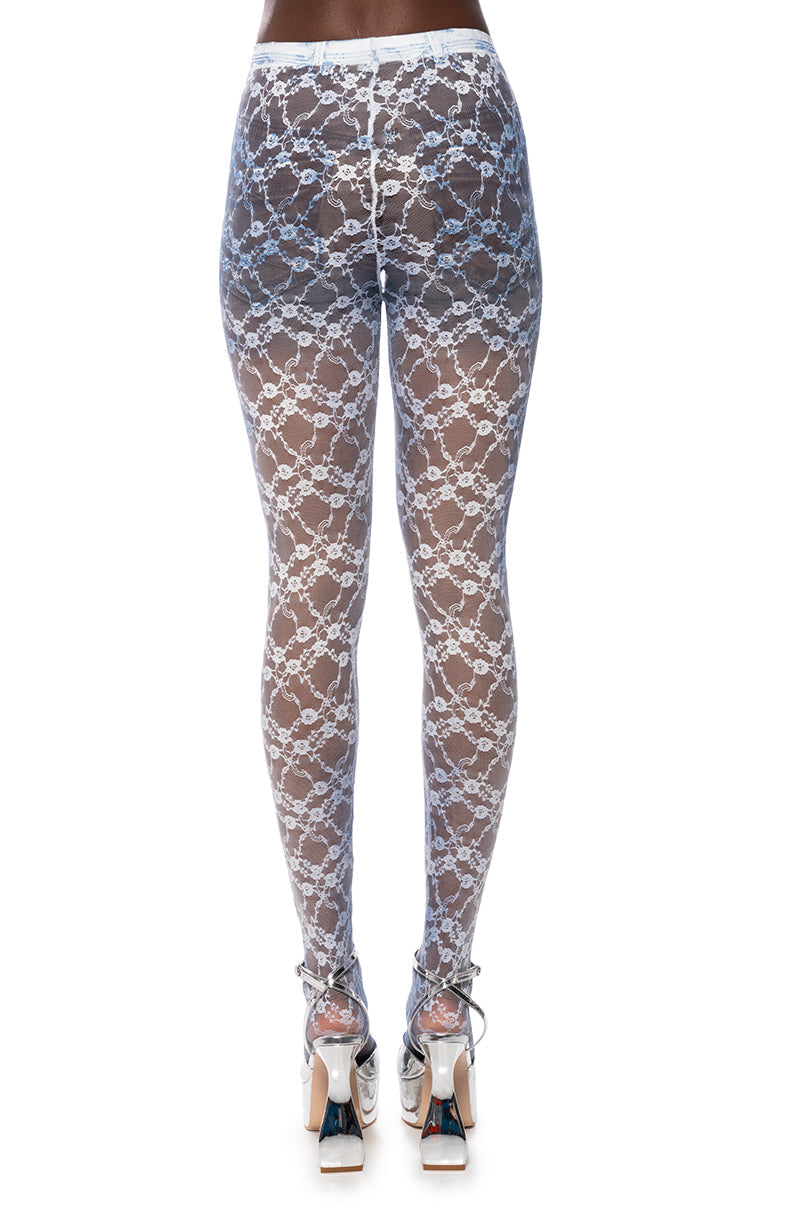 FADED DENIM MESH SET