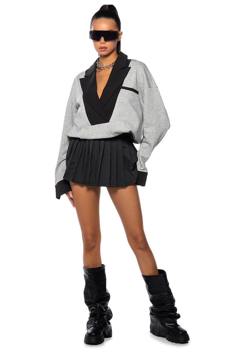 GINA ATHLETIC PLEATED MINI SKIRT