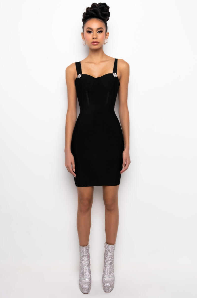 GOOD FEELING MINI BANDAGE DRESS