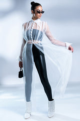 HITCHED SHEER CHIFFON TRENCH
