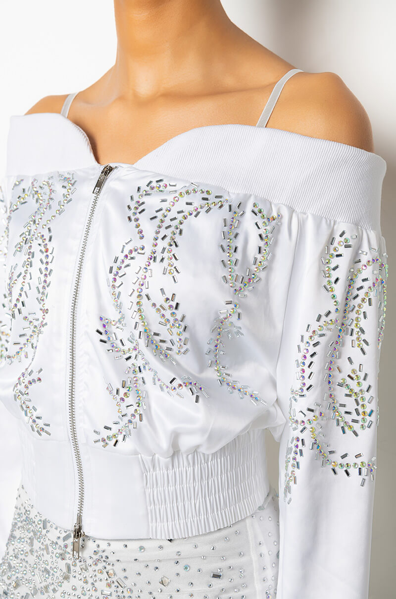 LALA OFF THE SHOULDER BOMBER