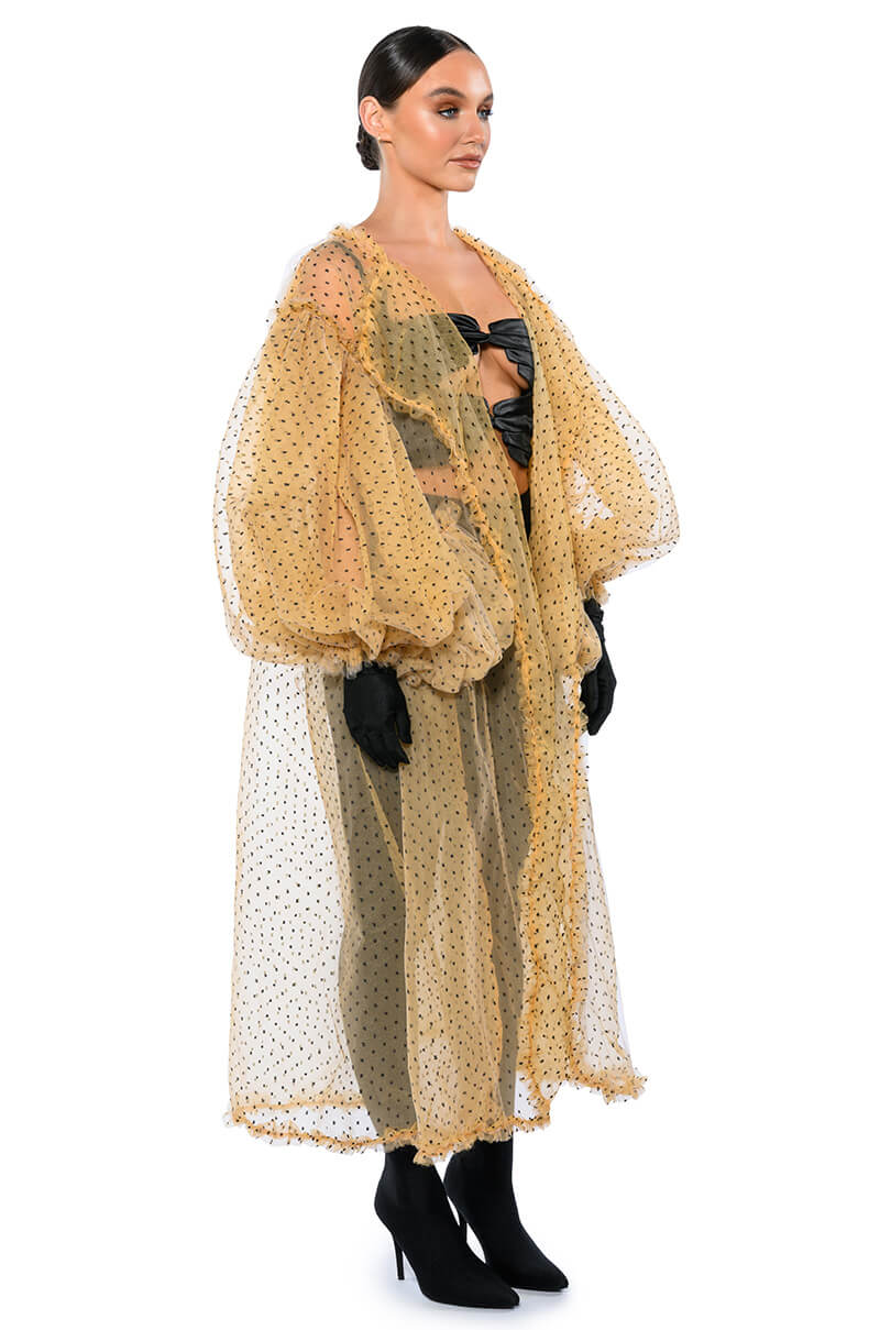 MORE IS MORE OVERSIZED SWISS DOT TRENCH