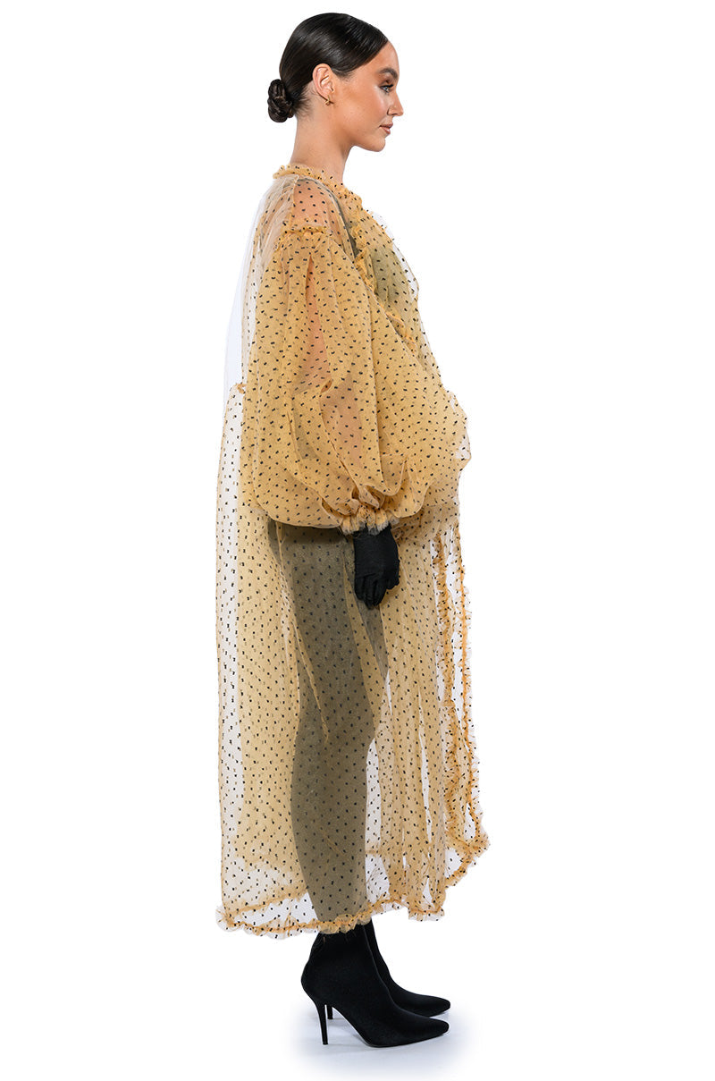 MORE IS MORE OVERSIZED SWISS DOT TRENCH